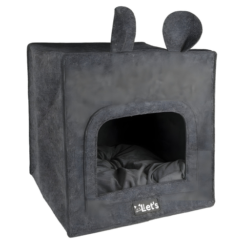 Lets Sleep Pet Cave Katzenhöhle eckig anthratzit Lets Sleep Pet Cave Katzenhöhle eckig anthratzit