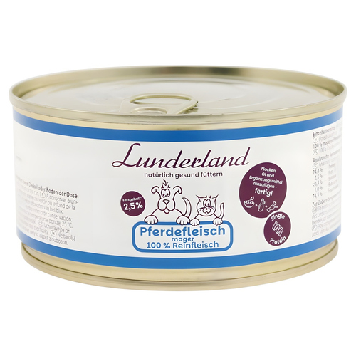 Lunderland Reinfleisch Pferdefleisch mager 300 g für Katzen Lunderland Reinfleisch Pferdefleisch mager 300 g für Katzen