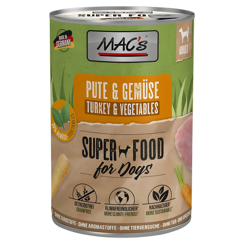 MACs Pute & Gemüse 400 g - 6 Stück MACs Pute & Gemüse 400 g - 6 Stück