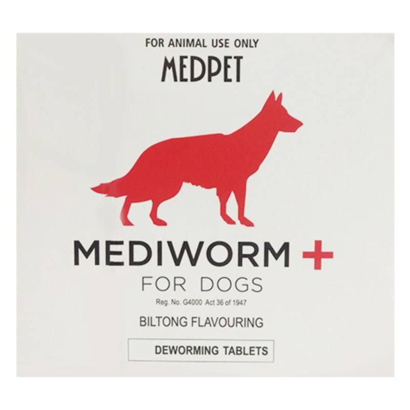 Mediworm Plus Wormer For Dogs 22 Lbs (10 Kg) 4 Tablets