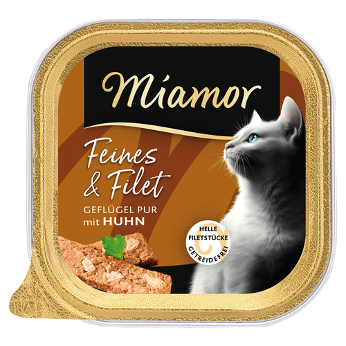 Miamor Feines & Filet Geflügel Pur & Huhn 100 g - 16 Stück Miamor Feines & Filet Geflügel Pur & Huhn 100 g - 16 Stück
