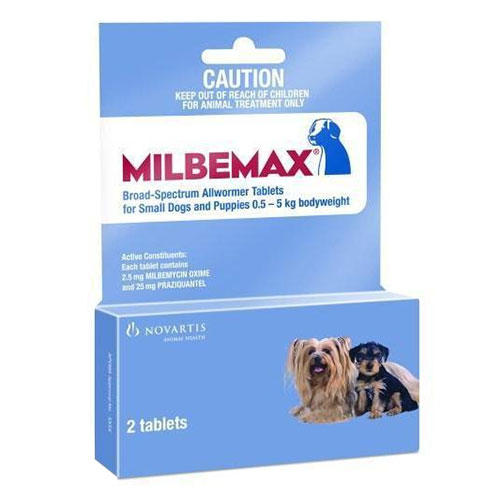 Milbemax Allwormer Tablets For Small Dogs 0.5 To 5 Kg 4 Tablets