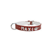 MyName Leder-Halsband, rot