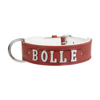 MyName Leder-Halsband, rot