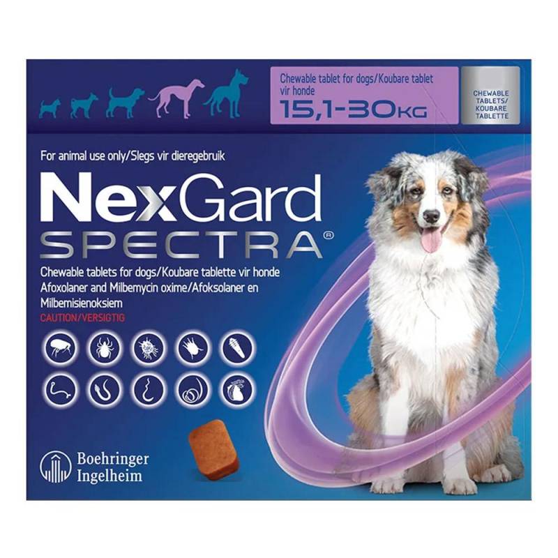 Nexgard Spectra Chewables Purple For Large Dogs (15.1-30kg) 6 Pack