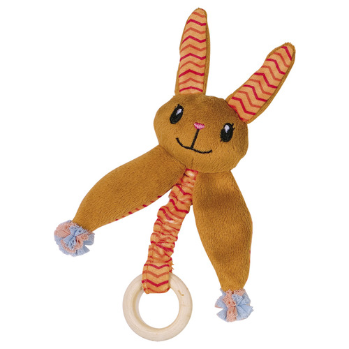Nobby Katzenspielzeug Plüsch Hase mit Catnip und Holzring orange Nobby Katzenspielzeug Plüsch Hase mit Catnip und Holzring orange