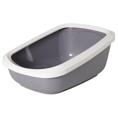 Nobby Katzentoilette mit Rand Aseo Jumbo grau/weiß Nobby Katzentoilette mit Rand Aseo Jumbo grau/weiß