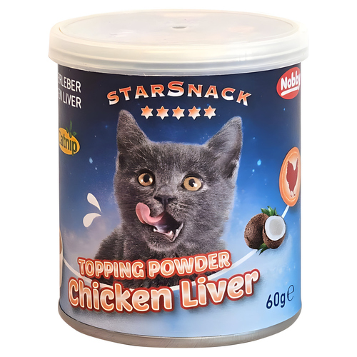 Nobby StarSnack Topping Powder Chicken Liver mit Catnip 60 g Nobby StarSnack Topping Powder Chicken Liver mit Catnip 60 g