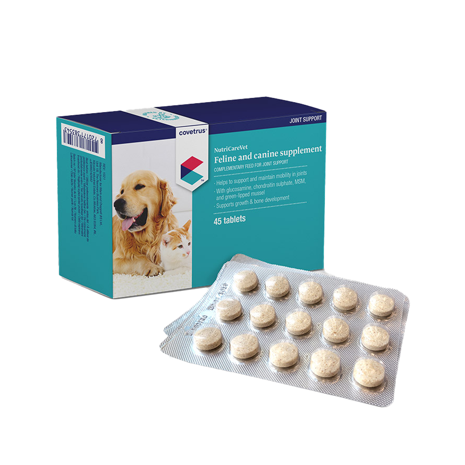 NutriCareVet Joint Support - Hund & Katze - 45 Kautabletten von NutriCareVet