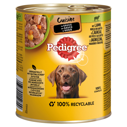 Pedigree Cuisine in Sauce Lamm, Nudeln & Karotten 800 g - 12 Stück Pedigree Cuisine in Sauce Lamm, Nudeln & Karotten 800 g - 12 Stück