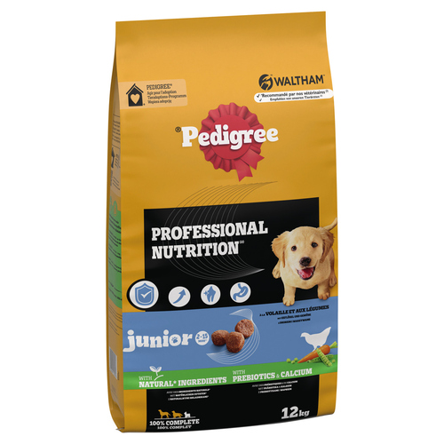 Pedigree Junior Professional Nutrition mit Geflügel und Gemüse 12 kg Pedigree Junior Professional Nutrition mit Geflügel und Gemüse 12 kg