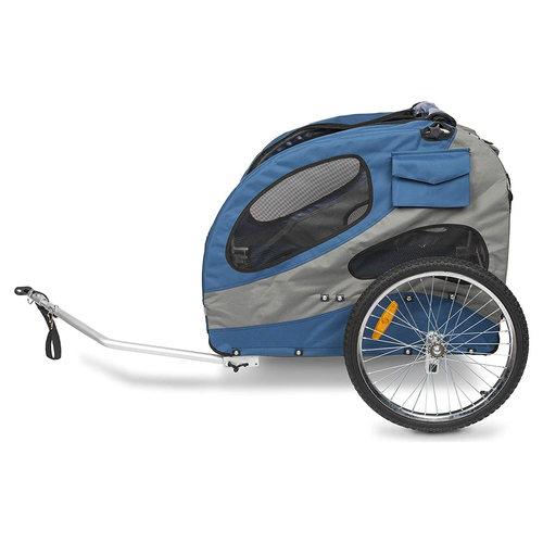 PetSafe Happy Ride Aluminium-Fahrradanhänger blau/grau PetSafe Happy Ride Aluminium-Fahrradanhänger blau/grau
