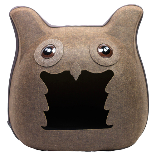 Pettimania Katzenhöhle Filz in Eulenform braun Pettimania Katzenhöhle Filz in Eulenform braun