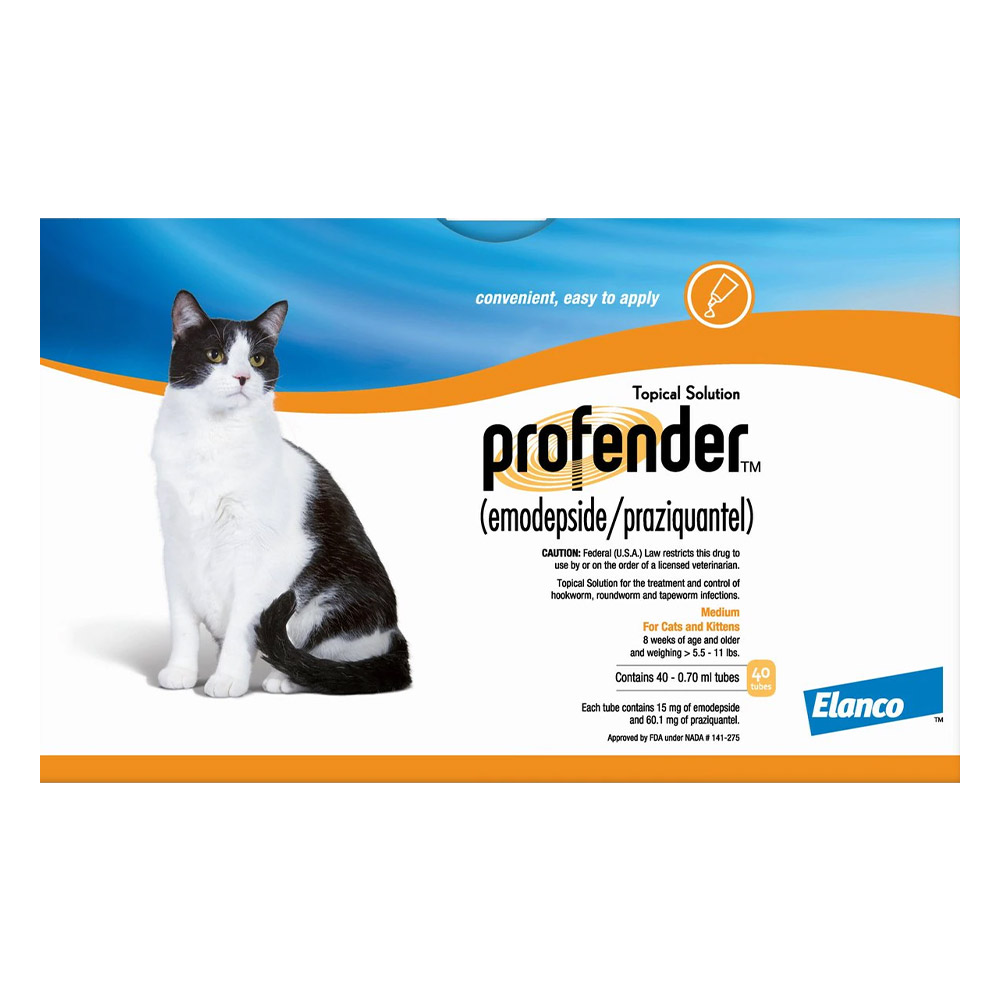 Profender Allwormer For Medium Cats (0.70 Ml) 5.5-11 Lbs 3 Pipettes