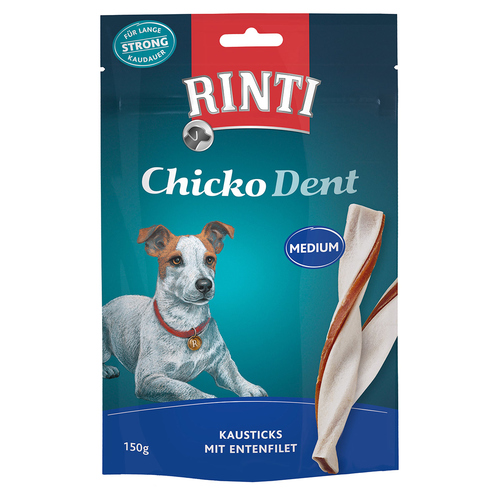Rinti Chicko Dent Kausticks mit Entenfilet Medium 150 g - 9 Stück Rinti Chicko Dent Kausticks mit Entenfilet Medium 150 g - 9 Stück
