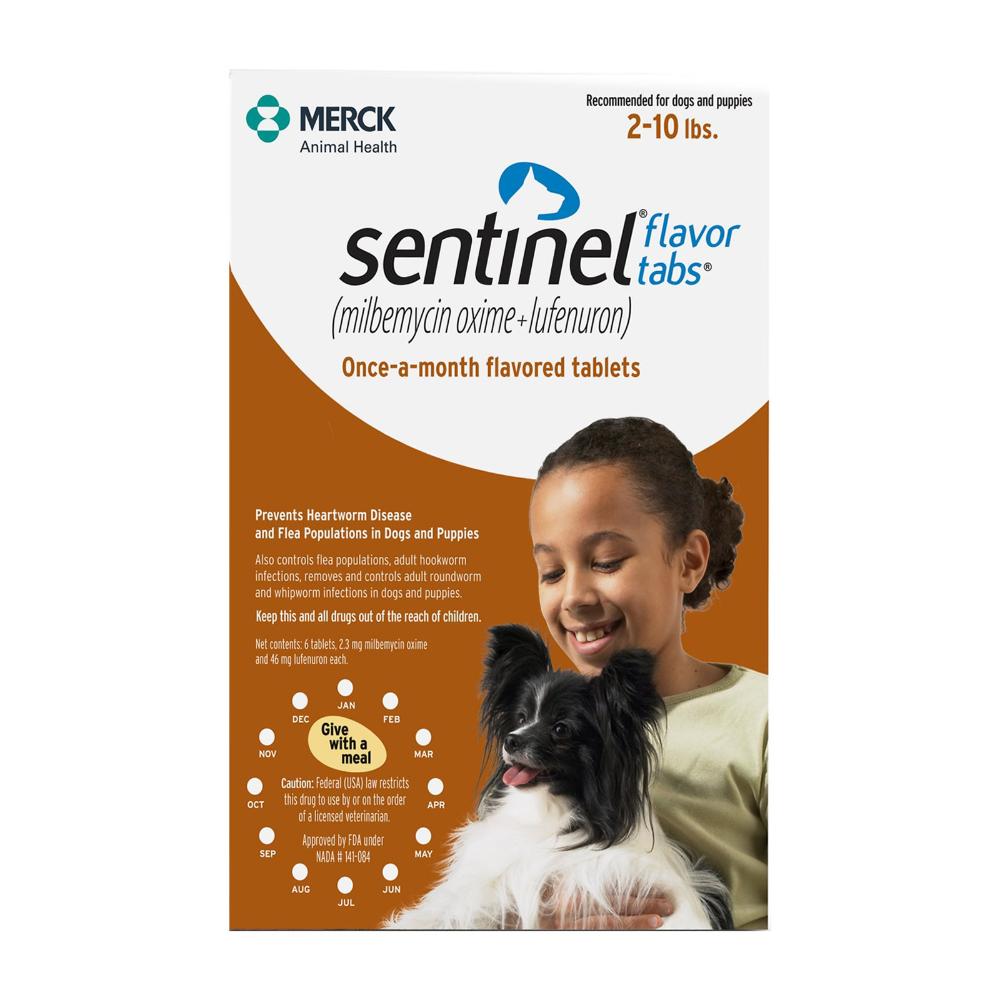 Sentinel For Dogs 2-10 Lbs (Brown) 12 Chews