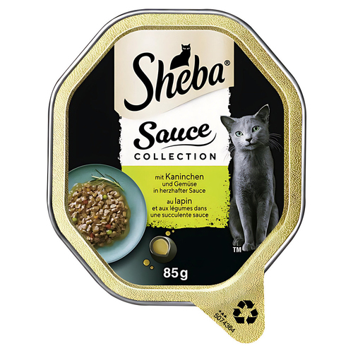 Sheba Sauce Collection Kaninchen & Gemüse in herzhafter Sauce 85 g - 22 Stück Sheba Sauce Collection Kaninchen & Gemüse in herzhafter Sauce 85 g - 22 Stück
