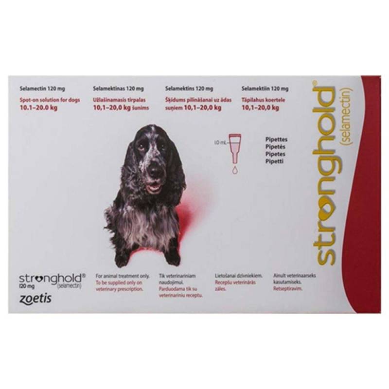 Stronghold Dogs 10.1-20.0 Kg 120 Mg (Red) 12 Pipettes