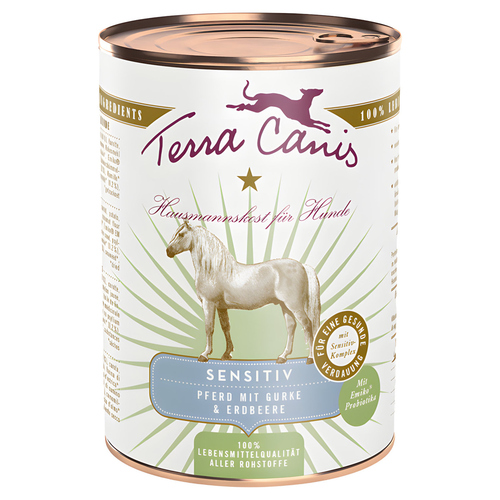 Terra Canis Sensitiv Pferd mit Gurke & Erdbeere 400 g Terra Canis Sensitiv Pferd mit Gurke & Erdbeere 400 g