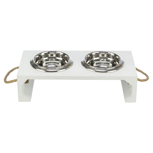 Trixie BE NORDIC Napf-Set, MDF/Edelstahl weiß für Hunde Trixie BE NORDIC Napf-Set, MDF/Edelstahl weiß für Hunde
