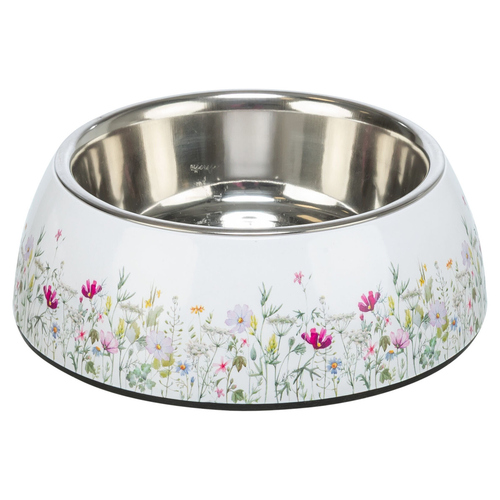 Trixie Edelstahlnapf Blumen-Motiv weiß/bunt, Maße: 0,45 l Trixie Edelstahlnapf Blumen-Motiv weiß/bunt, Maße: 0,45 l