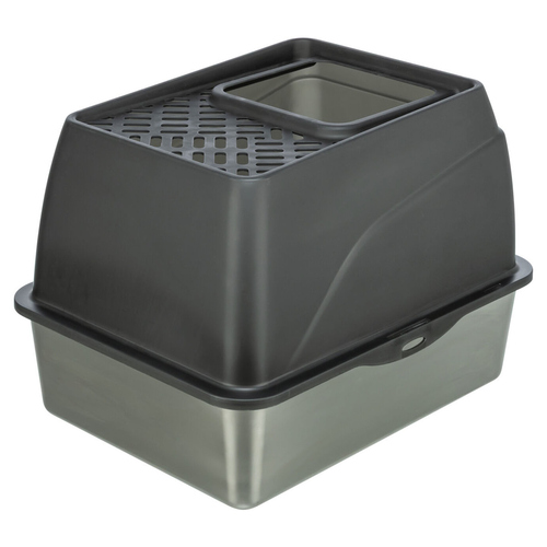 Trixie Edelstahltoilette Hop-In grau, Maße: 40 x 39 x 52 cm Trixie Edelstahltoilette Hop-In grau, Maße: 40 x 39 x 52 cm