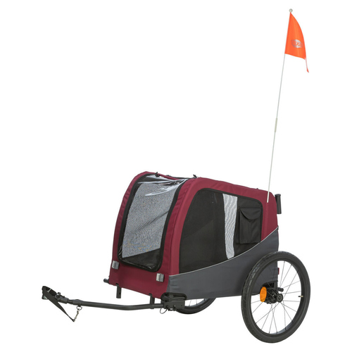 Trixie Fahrradanhänger grau/rot, Größe: M Trixie Fahrradanhänger grau/rot, Größe: M