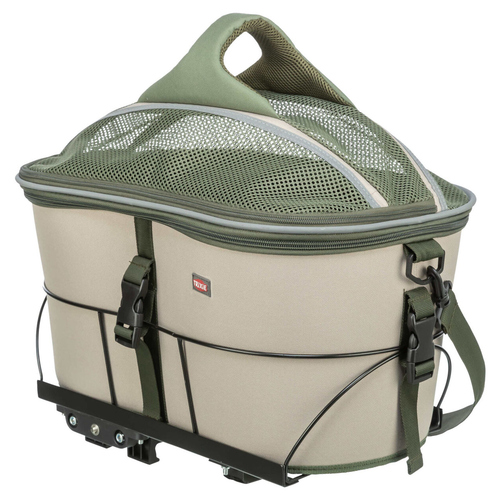 Trixie Fahrradkorb für Gepäckträger Polyester olivgrün/beige Trixie Fahrradkorb für Gepäckträger Polyester olivgrün/beige