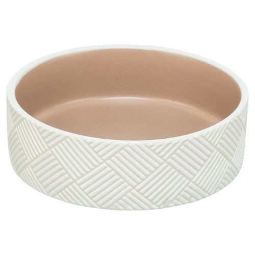 Trixie Hundenapf mit Muster aus Keramik weiß/beige, Fassungsvermögen: 1 l Trixie Hundenapf mit Muster aus Keramik weiß/beige, Fassungsvermögen: 1 l