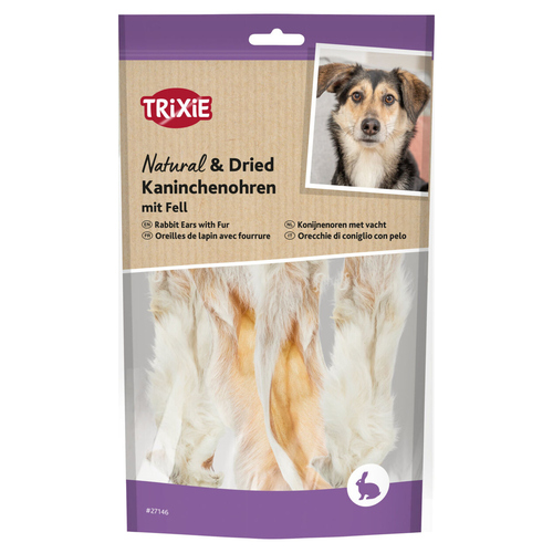 Trixie Hundesnack Kaninchenohren mit Fell 100 g - 6 Stück / Sparpaket Trixie Hundesnack Kaninchenohren mit Fell 100 g - 6 Stück / Sparpaket