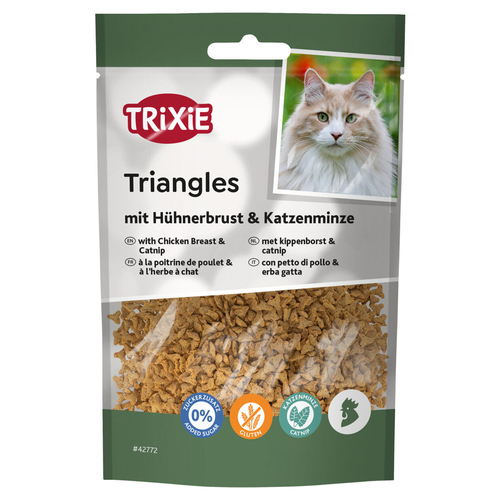 Trixie Katzensnack Triangles mit Hühnerbrust & mit Katzenminze 50 g Trixie Katzensnack Triangles mit Hühnerbrust & mit Katzenminze 50 g