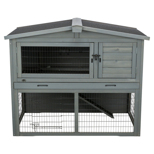 Trixie Kleintierstall mit Freilaufgehege grau Trixie Kleintierstall mit Freilaufgehege grau