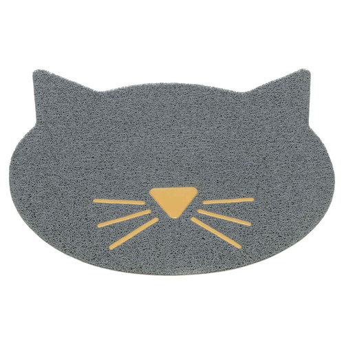 Trixie Vorleger für Katzentoiletten Katzenkopf PVC hellgrau, Maße: 40 x 42 cm Trixie Vorleger für Katzentoiletten Katzenkopf PVC hellgrau, Maße: 40 x 42 cm