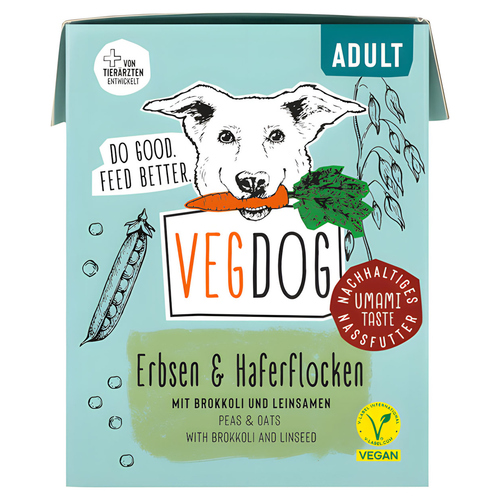 VEGDOG ADULT Erbsen & Haferflocken 390 g VEGDOG ADULT Erbsen & Haferflocken 390 g