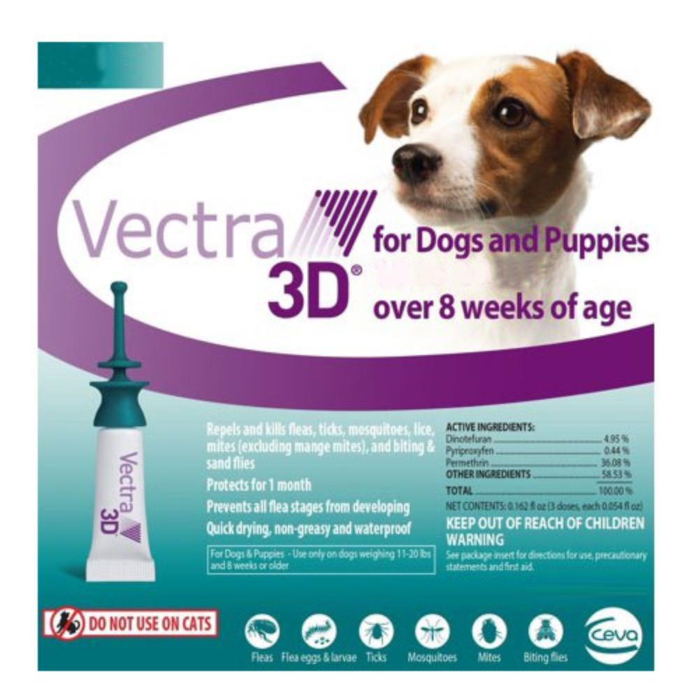 Vectra 3d For Small Dogs 8-22lbs 3 Doses