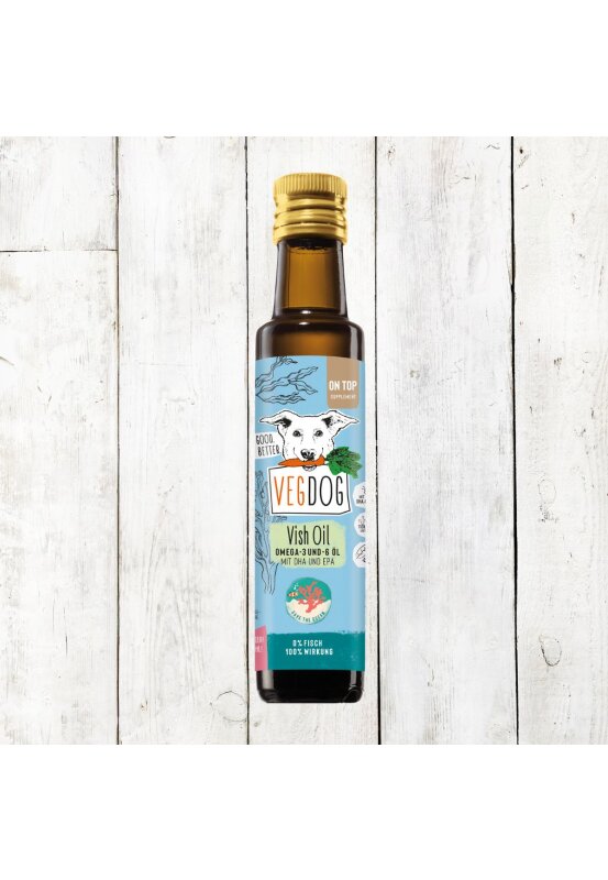 Vegdog Vish‑Oil 250 ml – Nahrungsergänzungsmittel für Hunde Vegdog Vish‑Oil 250 ml – Nahrungsergänzungsmittel für Hunde