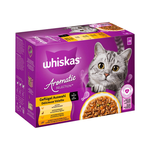 Whiskas Multipack Aromatic Selection Geflügel Auswahl 12 x 85 g - 4 Stück Whiskas Multipack Aromatic Selection Geflügel Auswahl 12 x 85 g - 4 Stück