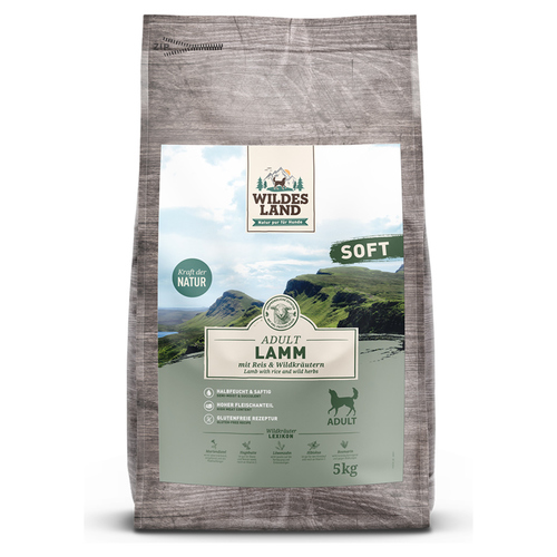 Wildes Land Adult Lamm mit Reis und Wildkräutern Soft 5 kg Wildes Land Adult Lamm mit Reis und Wildkräutern Soft 5 kg