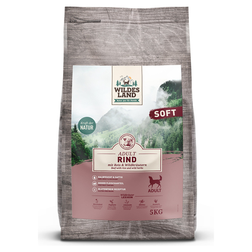 Wildes Land Adult Rind mit Reis und Wildkräutern Soft 5 kg Wildes Land Adult Rind mit Reis und Wildkräutern Soft 5 kg