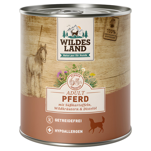 Wildes Land Pferd mit Süßkartoffeln 800 g Wildes Land Pferd mit Süßkartoffeln 800 g