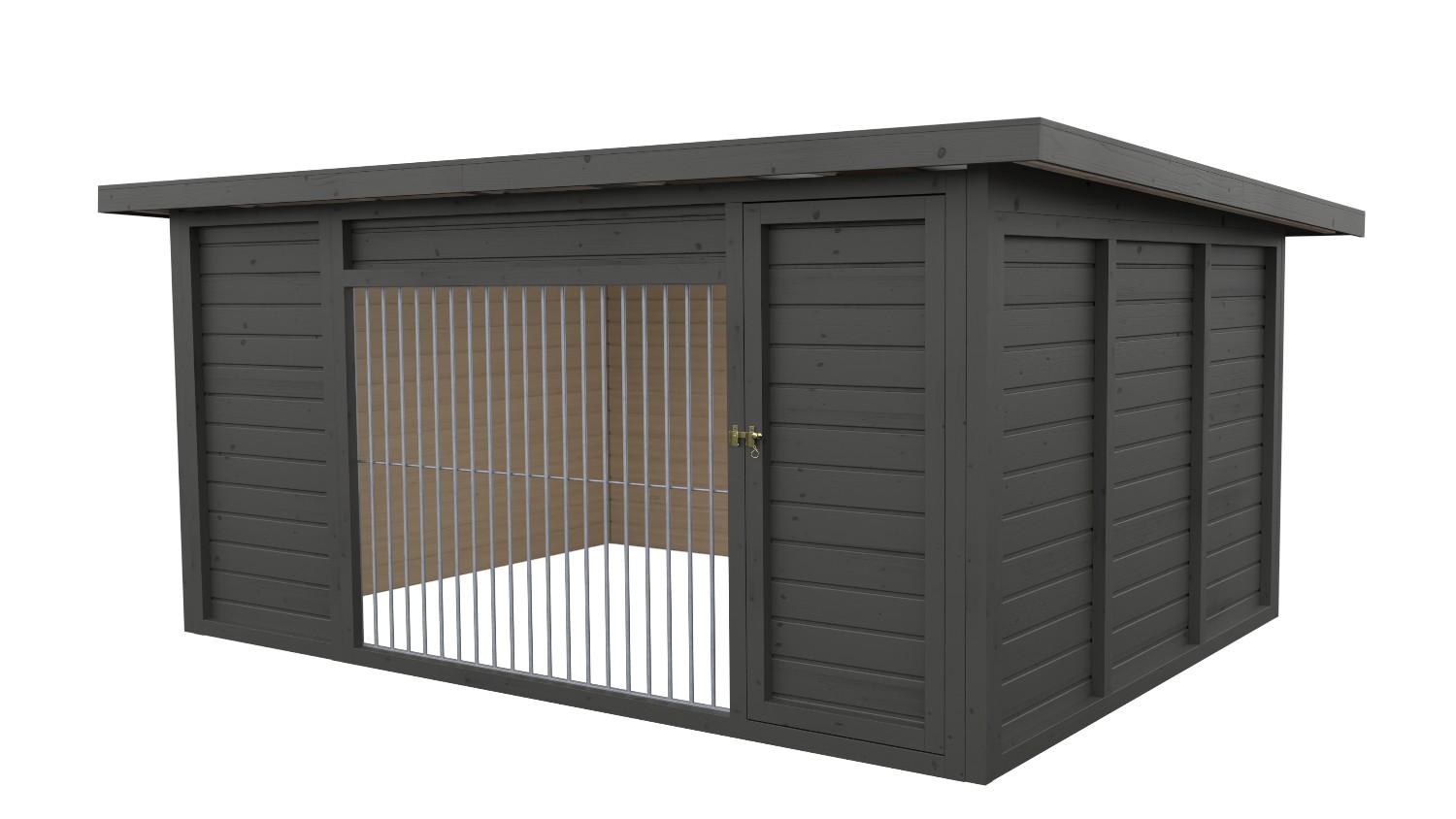 Winterberg-Luxus Holzzwinger mit Pultdach 3 x 4 m | graphitgrau | Rohrstab Abst... Winterberg-Luxus Holzzwinger mit Pultdach 3 x 4 m | graphitgrau | Rohrstab Abst...