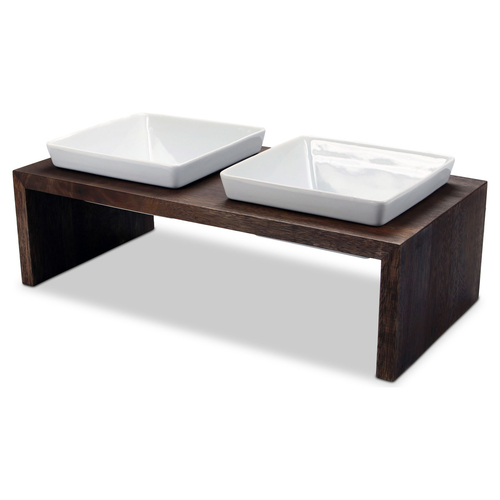 Wolters Futterstation Meshidai Doppelnapf True walnuss, Größe: XS Wolters Futterstation Meshidai Doppelnapf True walnuss, Größe: XS