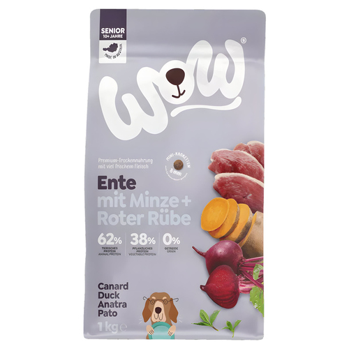 Wow Dog Minis Senior Ente 1 kg Wow Dog Minis Senior Ente 1 kg