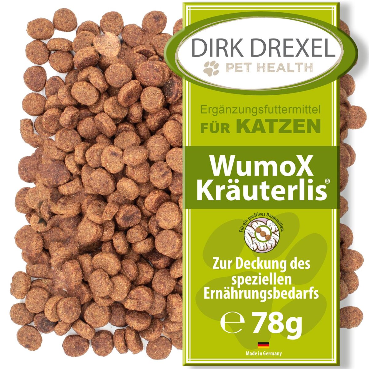 WumoX Kräuterlis für Katzen 78g für ein positives Darmklima