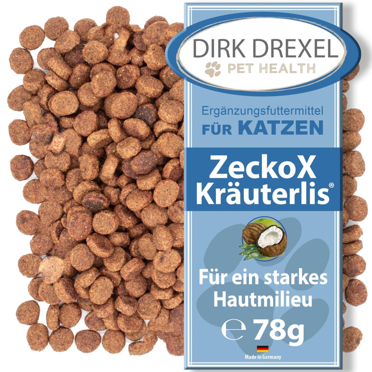 ZeckoX Kräuterlis für Katzen 78g für ein starkes Milieu