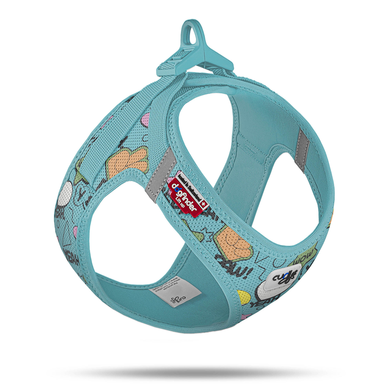 curli Clasp Vest Geschirr SE25 Comic Turquoise - XS curli Clasp Vest Geschirr SE25 Comic Turquoise - XS