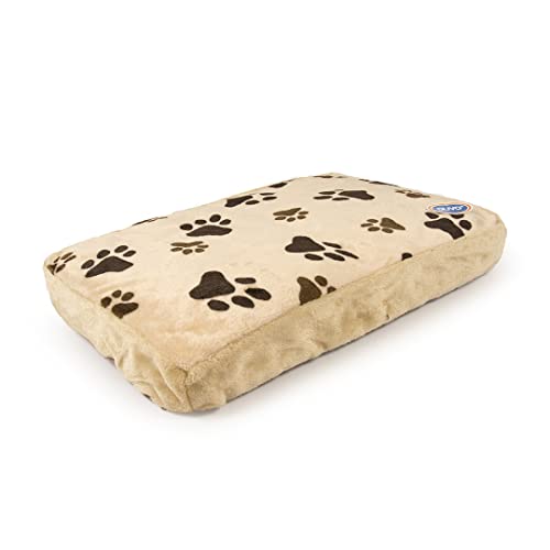 duvoplus, Rechteckiges Kissen mit Pfotenabdruck, 120 x 75 x 12 cm, Beige, für Bett/Korb/Sofa/Tipi, Beige, Hund von Duvoplus