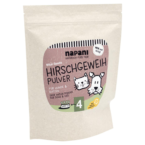 napani Hirschgeweihpulver für Hunde, Inhalt: 350 g napani Hirschgeweihpulver für Hunde, Inhalt: 350 g