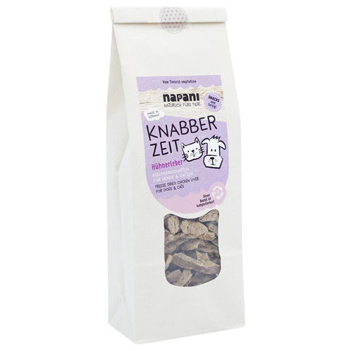 napani Knabber Zeit Hühnerleber gefriergetrocknet für Katzen 150 g napani Knabber Zeit Hühnerleber gefriergetrocknet für Katzen 150 g