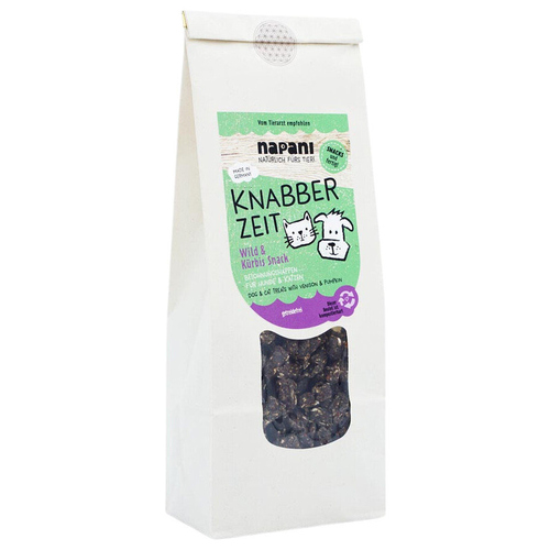 napani Knabber Zeit Wild & Kürbis Snack für Hunde 300 g napani Knabber Zeit Wild & Kürbis Snack für Hunde 300 g